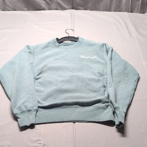 Champion Unisex Reverse Weave Aqua‎ Green Crewneck Sweatshirt Long Sleeve Size S